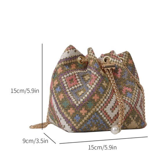 ($10) Multicolored Cross Body Bag - Picture 2 of 5